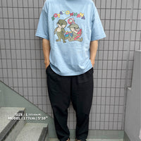 カワウソコタローとハナ 釣りTシャツ