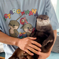 カワウソコタローとハナ 釣りTシャツ