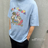 カワウソコタローとハナ 釣りTシャツ