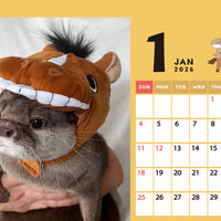 【ダウンロード版】カワウソコタロー＆ハナ 卓上カレンダー2026