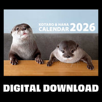 【ダウンロード版】カワウソコタロー＆ハナ 卓上カレンダー2026