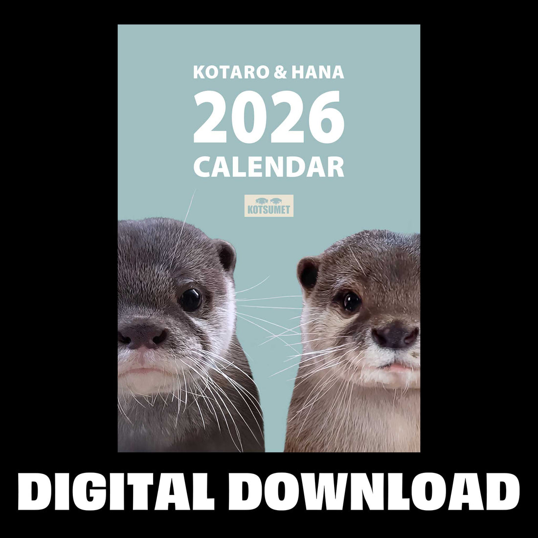 【ダウンロード版】カワウソコタロー＆ハナ 壁掛けカレンダー2026