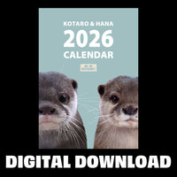 【ダウンロード版】カワウソコタロー＆ハナ 壁掛けカレンダー2026