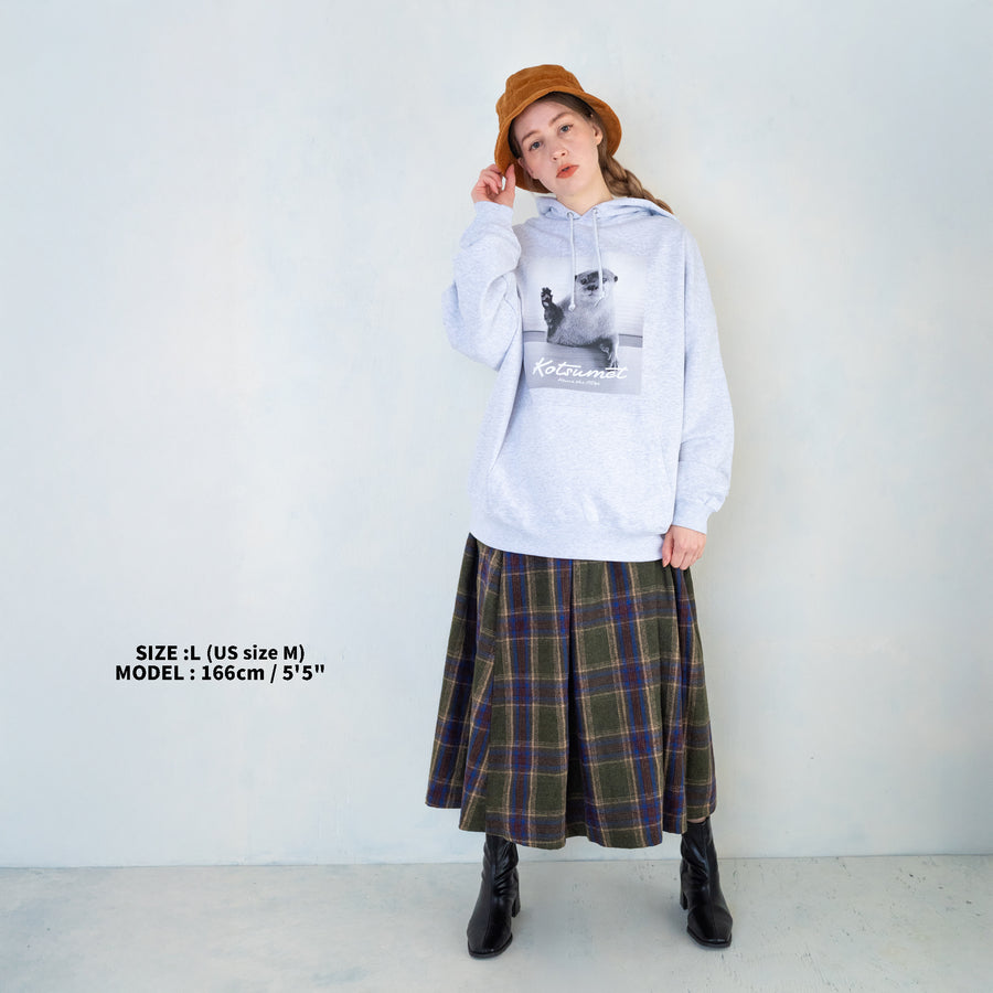 【NEW】カワウソハナ ビッグシルエットパーカー GRAY