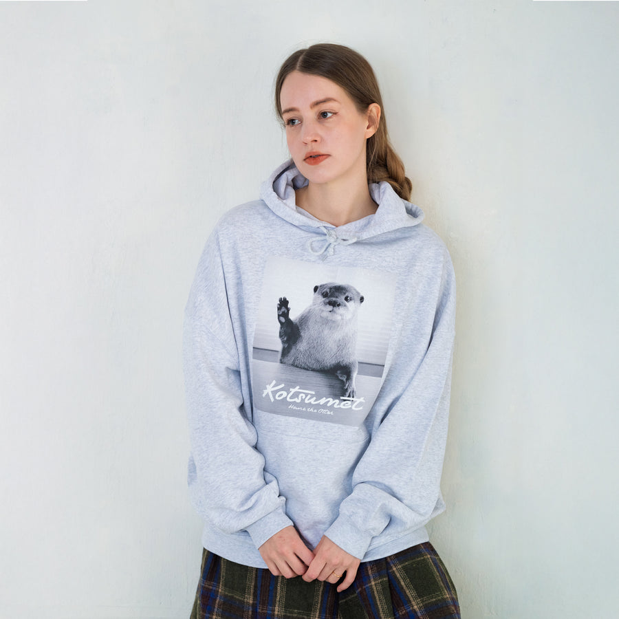 【NEW】カワウソハナ ビッグシルエットパーカー GRAY