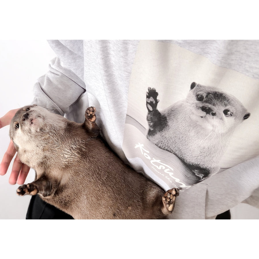 【NEW】カワウソハナ ビッグシルエットパーカー GRAY