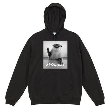 【NEW】カワウソハナ ビッグシルエットパーカー BLACK