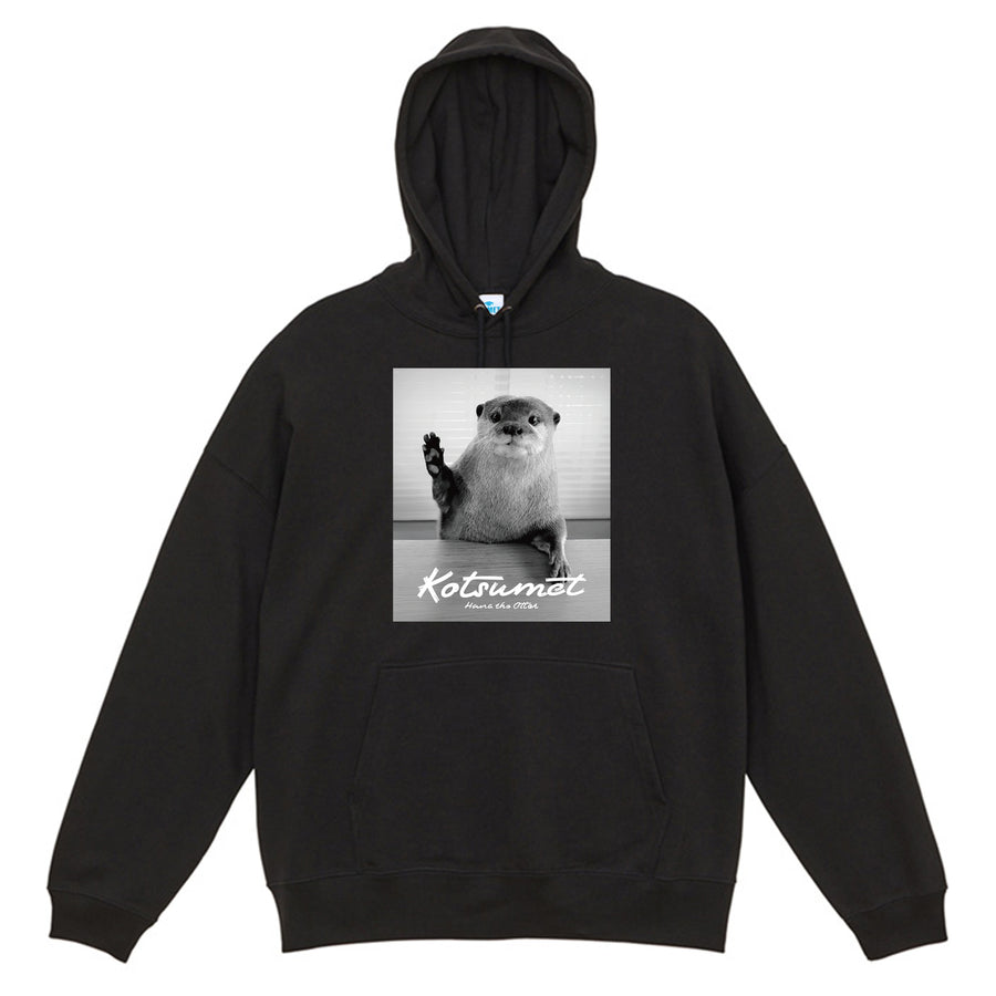 【NEW】カワウソハナ ビッグシルエットパーカー BLACK