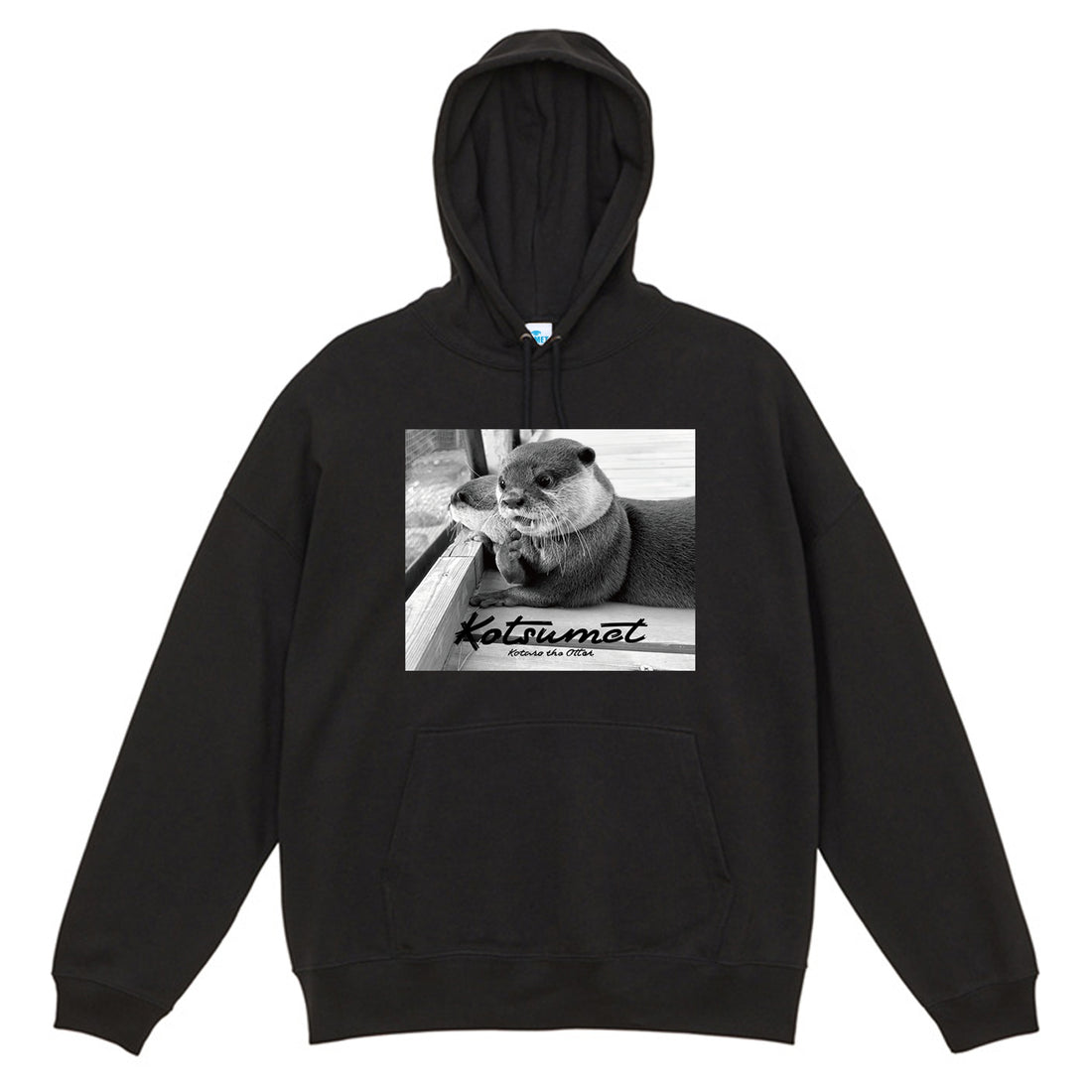 【NEW】カワウソコタロー ビッグシルエットパーカー BLACK