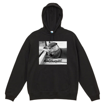 【NEW】カワウソコタロー ビッグシルエットパーカー BLACK