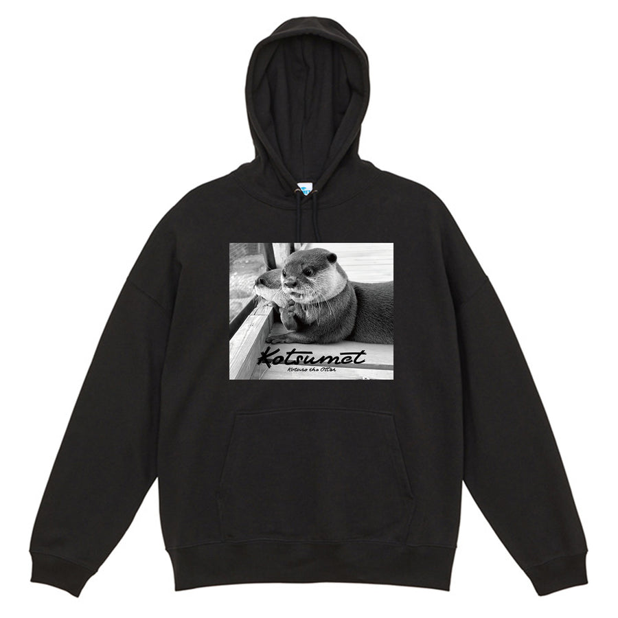 【NEW】カワウソコタロー ビッグシルエットパーカー BLACK