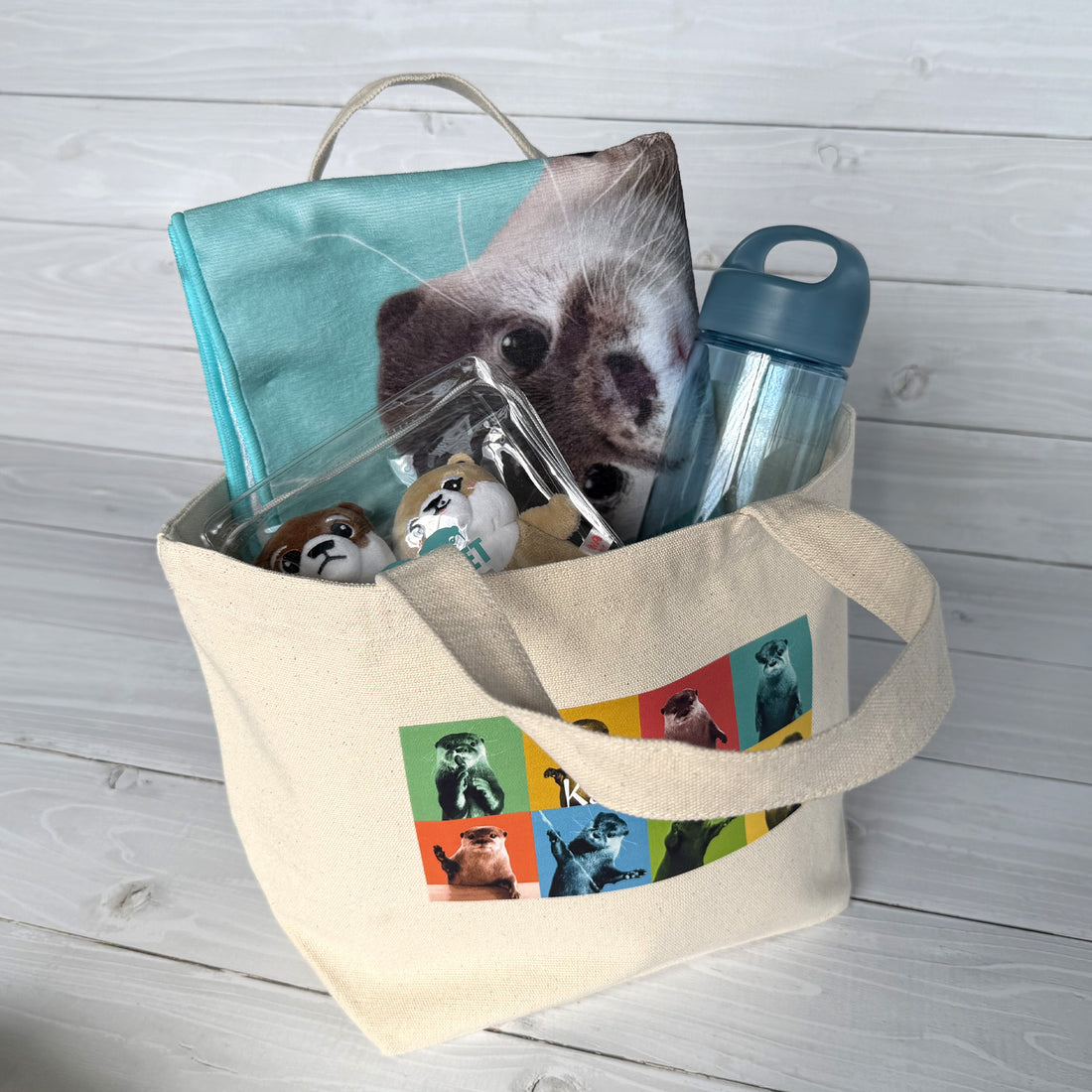 【NEW】Otter Kotaro & Hana Lunch Tote (Natural)