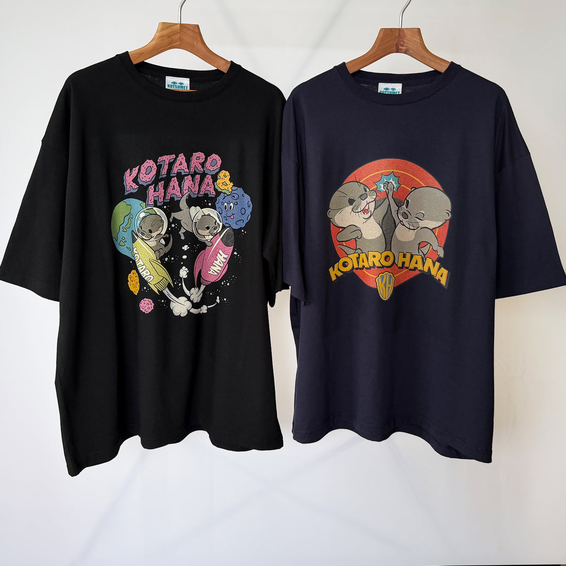 【再入荷】コタロー&ハナ Tシャツ「SPACE OTTERS」