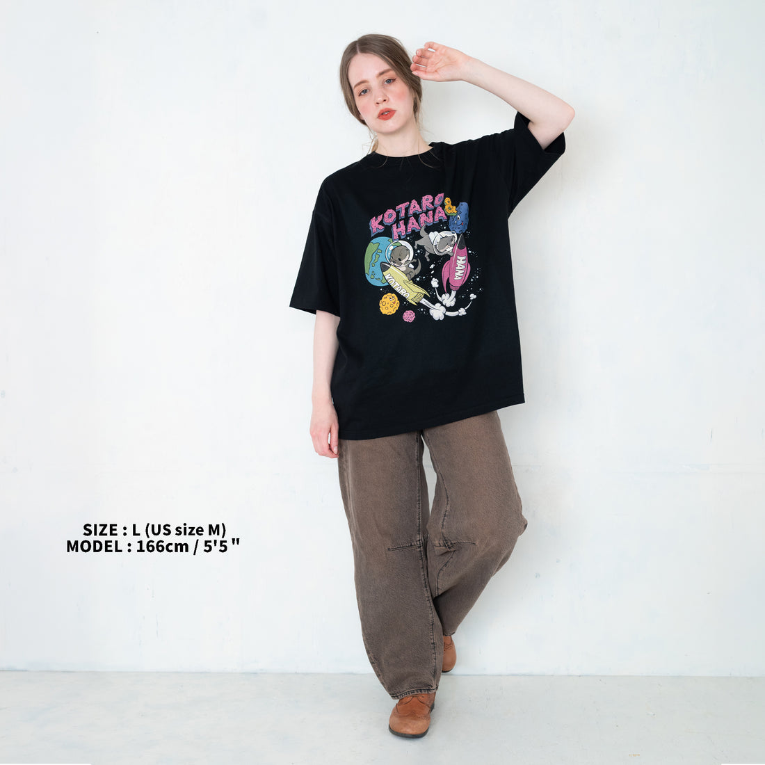 【再入荷】コタロー&ハナ Tシャツ「SPACE OTTERS」
